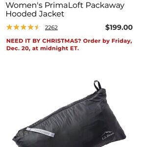 🔥SOLD FBMP🔥 Retail $200 L. L. Bean Brown Packable, WaterResistant Coat